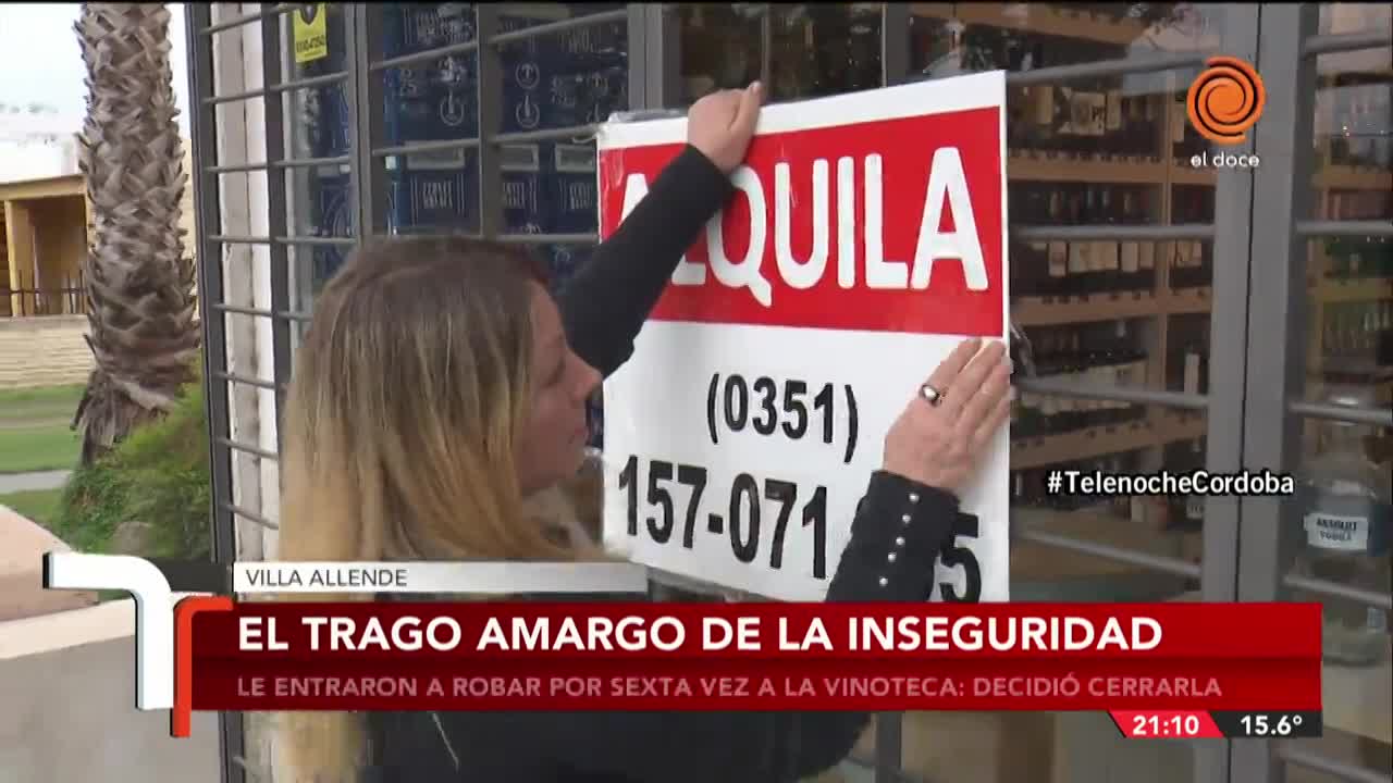 Le robaron por sexta vez en su vinoteca y, harta, decidió cerrar