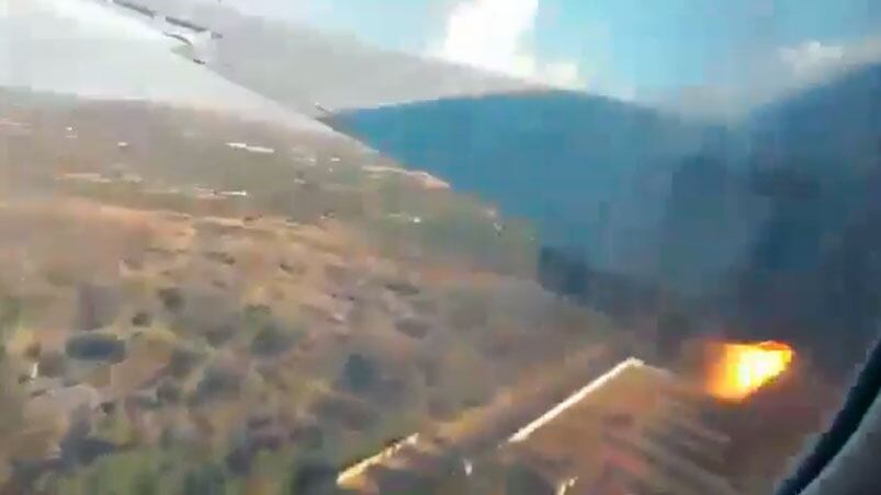 Filmó al avión en plena caída