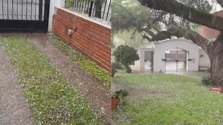 Cayó granizo en Córdoba capital: los videos en diferentes barrios