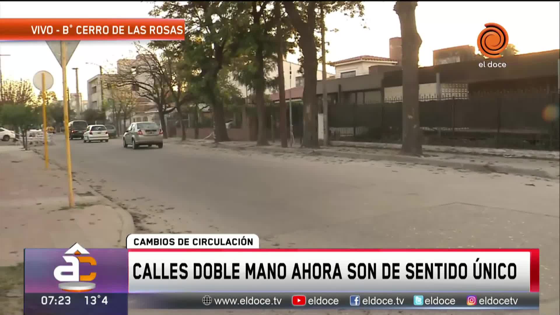 Cambiaron algunas calles de sentido en el Cerro de las Rosas