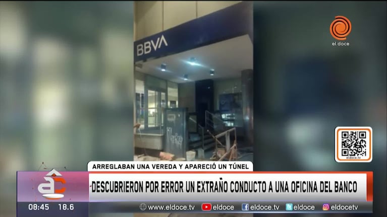 Qué se sabe del conducto que encontraron en un banco de Córdoba