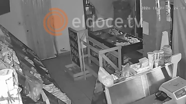 Entró por la reja y robó una verdulería en segundos