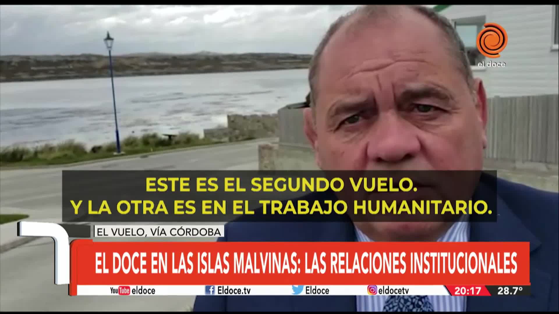 El jefe del Ejecutivo de las Islas Malvinas dialogó con El Doce