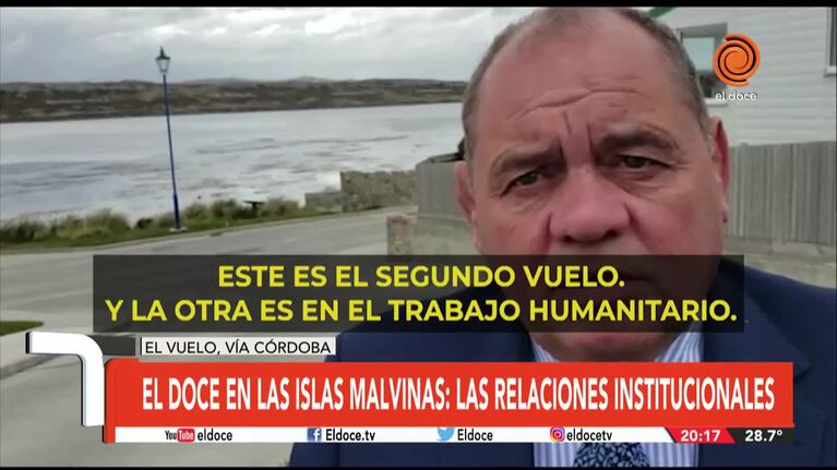El jefe del Ejecutivo de las Islas Malvinas dialogó con El Doce