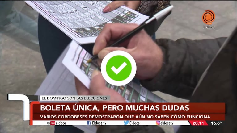 Boleta Única: muchos cordobeses desconocen cómo se vota