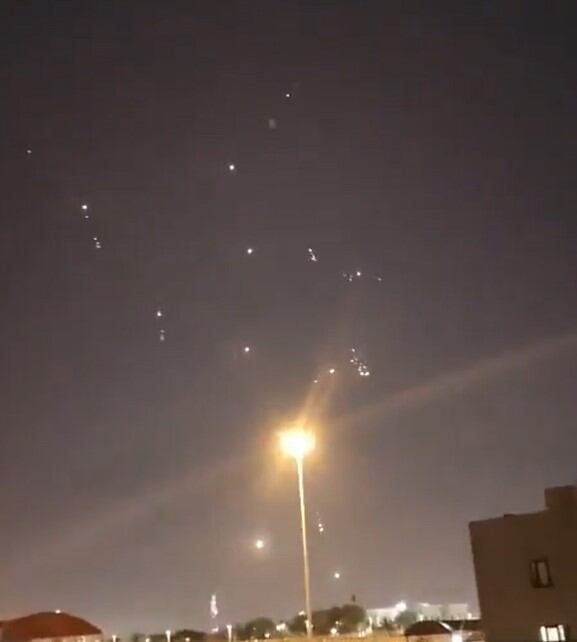 Así se vieron los misiles lanzados por Irán en el cielo de Doha