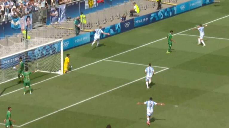Gondou puso el 2 a 1 para Argentina en los Juegos Olímpicos