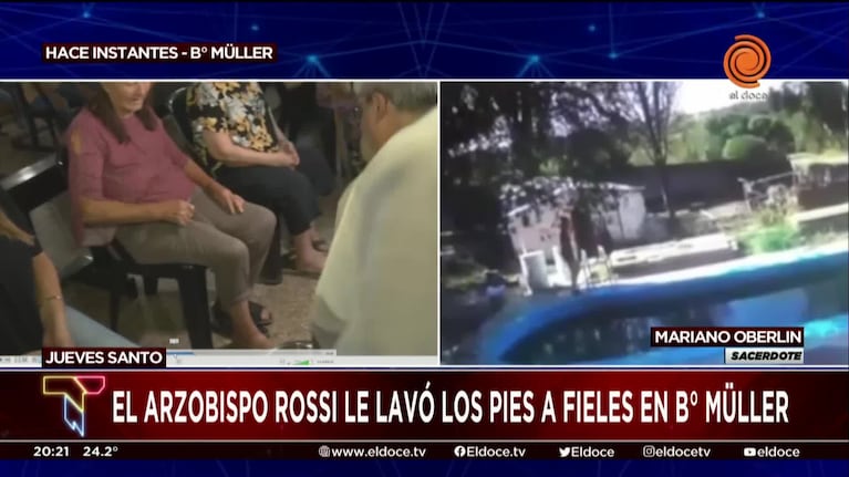 Rossi dio la misa de jueves santo en la parroquia del padre Oberlin