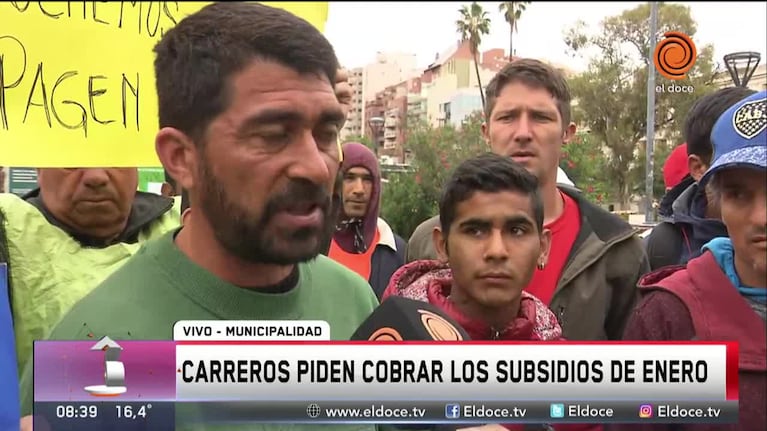 Los carreros quieren acampar frente a la Municipalidad