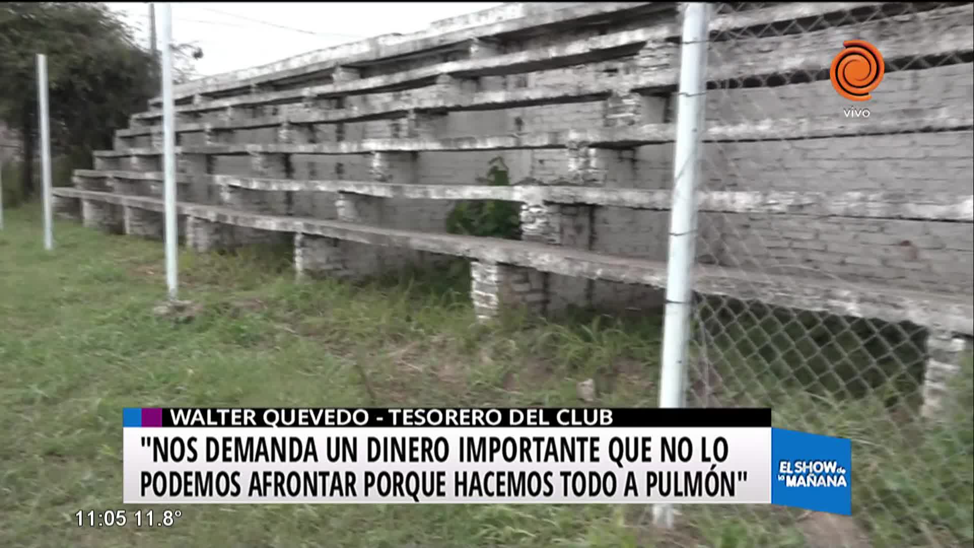 Se llevaron el alambrado de la cancha de fútbol