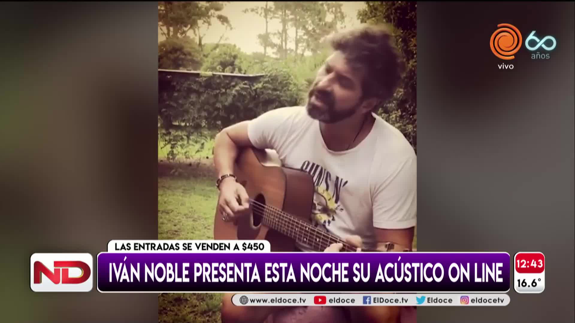 Iván Noble presenta su acústico online