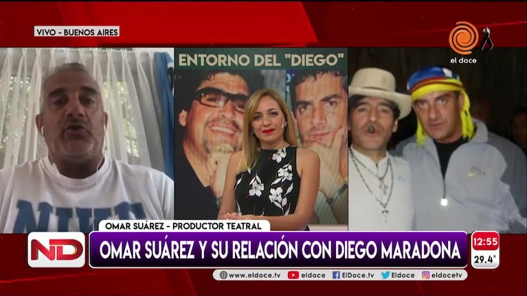 El dolor de Omar Suárez, amigo de Maradona