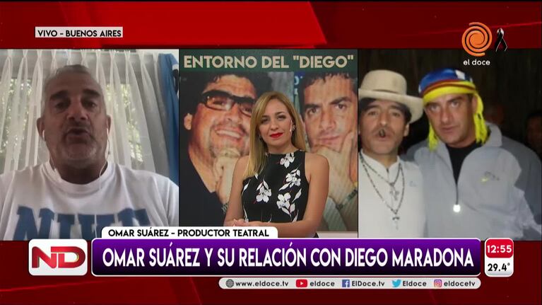 El dolor de Omar Suárez, amigo de Maradona