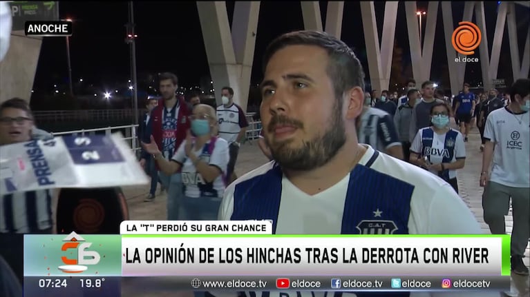 Talleres vs. River: la palabra de los hinchas tras la derrota