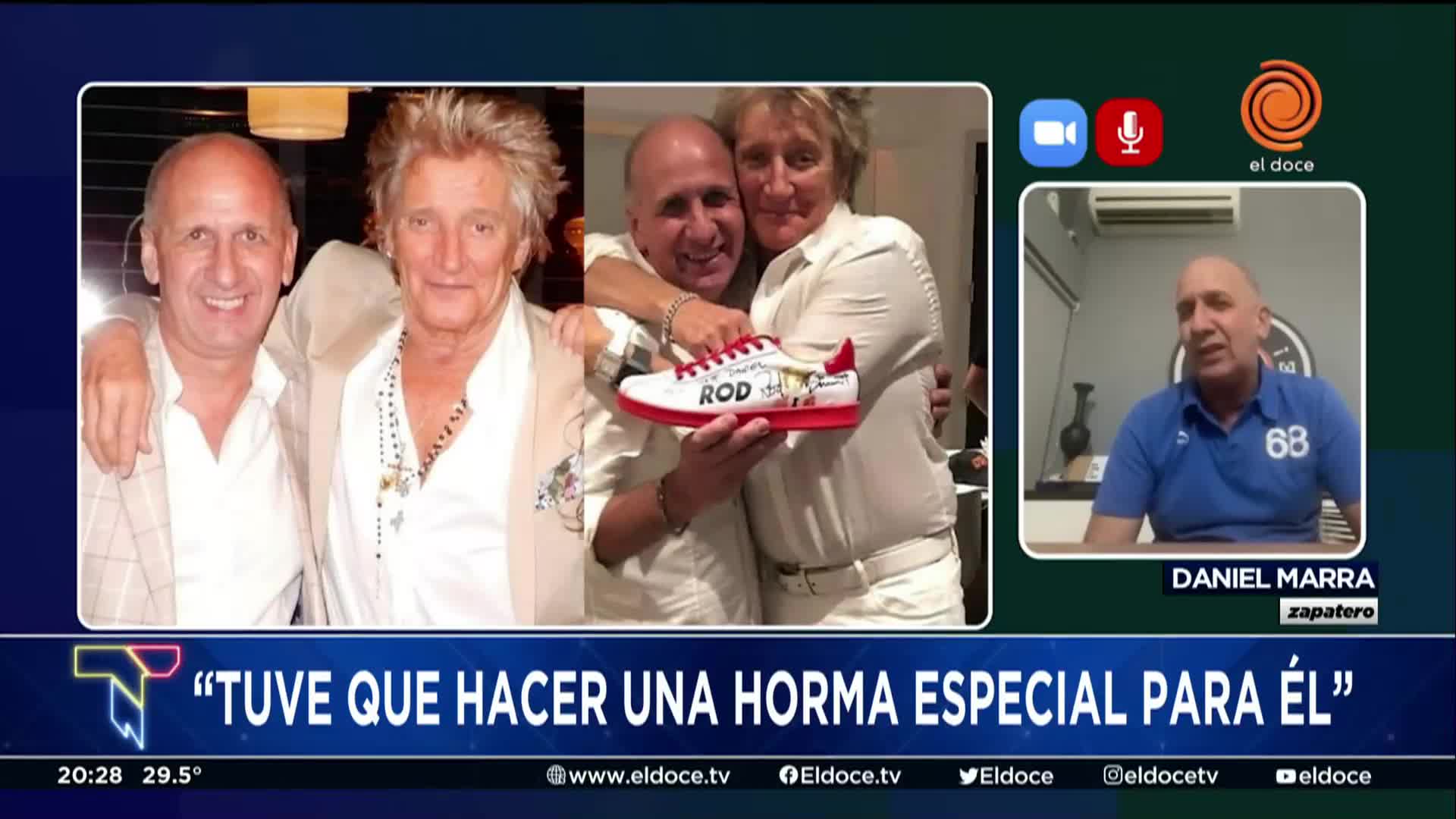 El zapatero de Rod Stewart es argentino y ya le hizo más de 200 pares