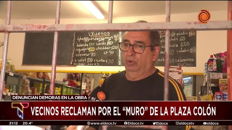 Vecinos reclaman por la obra de plaza Colón: aseguran que estará lista en 60 días