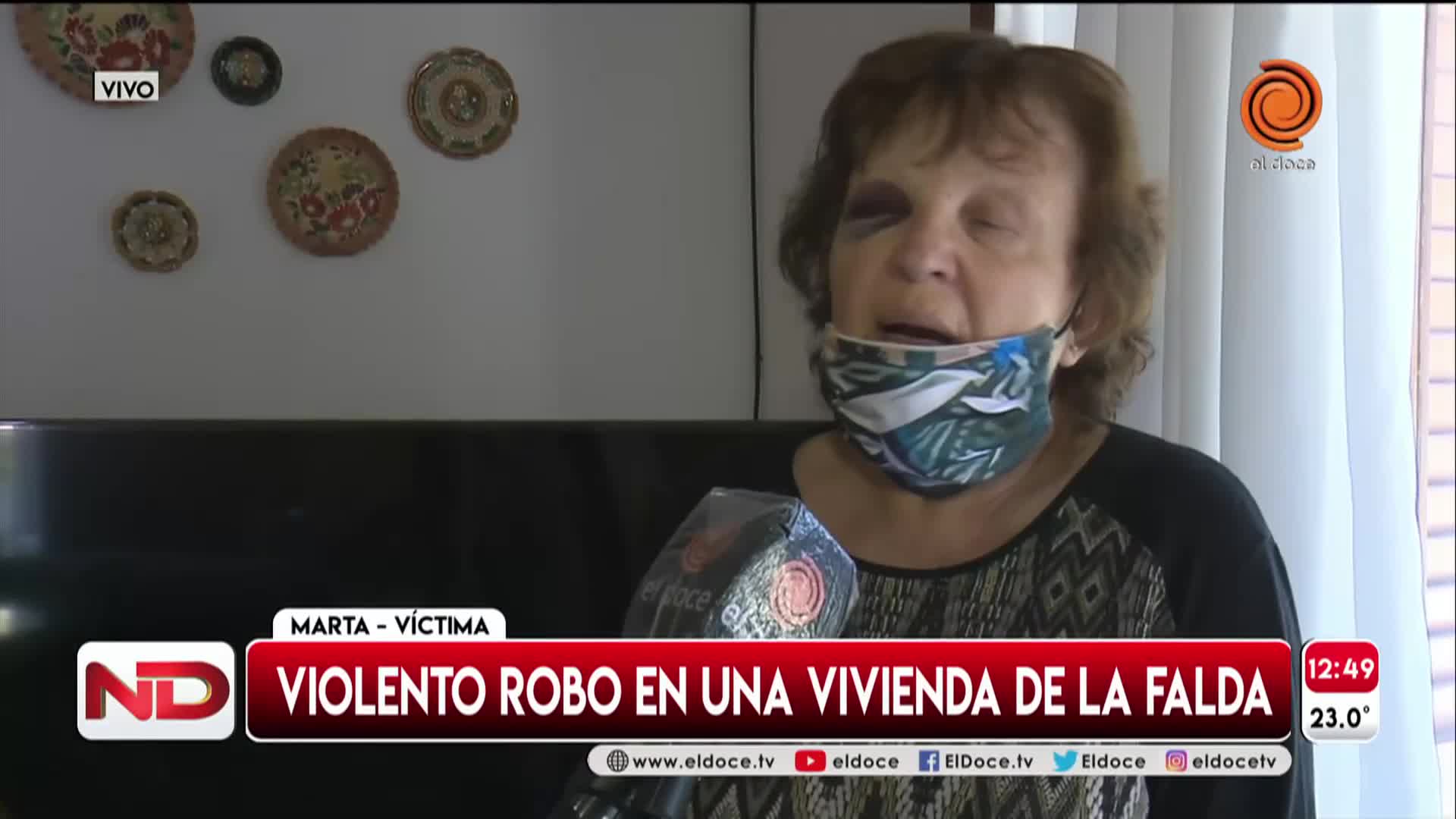 Brutal robo a un matrimonio en La Falda