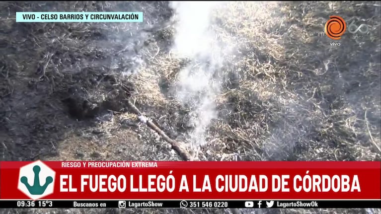 Incendio en la ciudad de Córdoba 