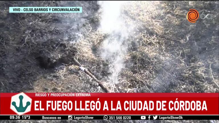 Incendio en la ciudad de Córdoba