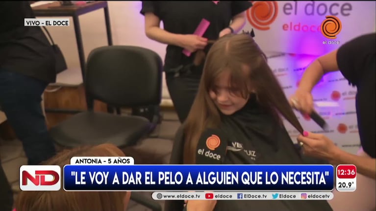 Donación de pelo: el emotivo gesto de una nena de 5 años