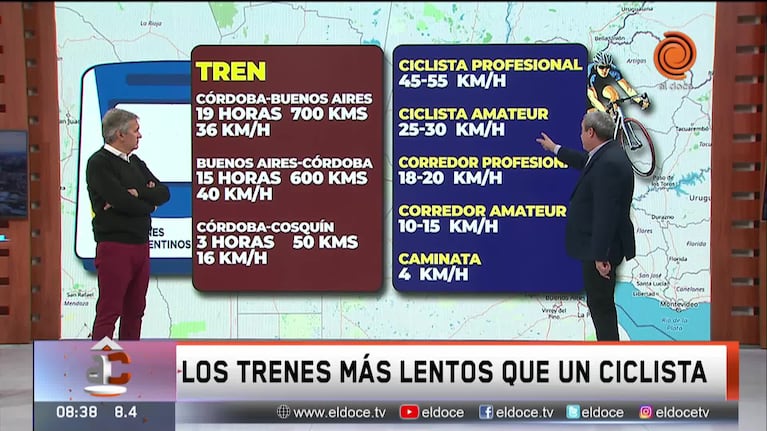Los trenes en Argentina circulan a menos velocidad que una bici