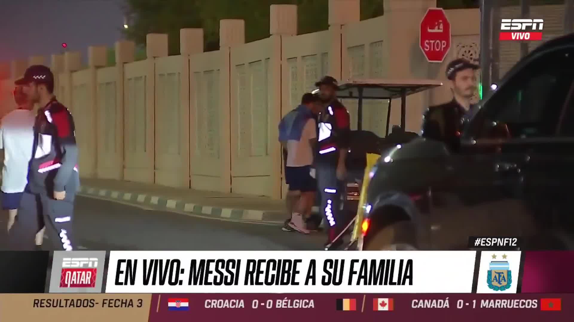 Así llegó la familia de Messi a la concentración