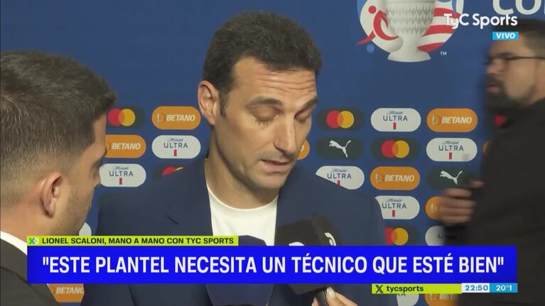 Scaloni habló sobre su continuidad