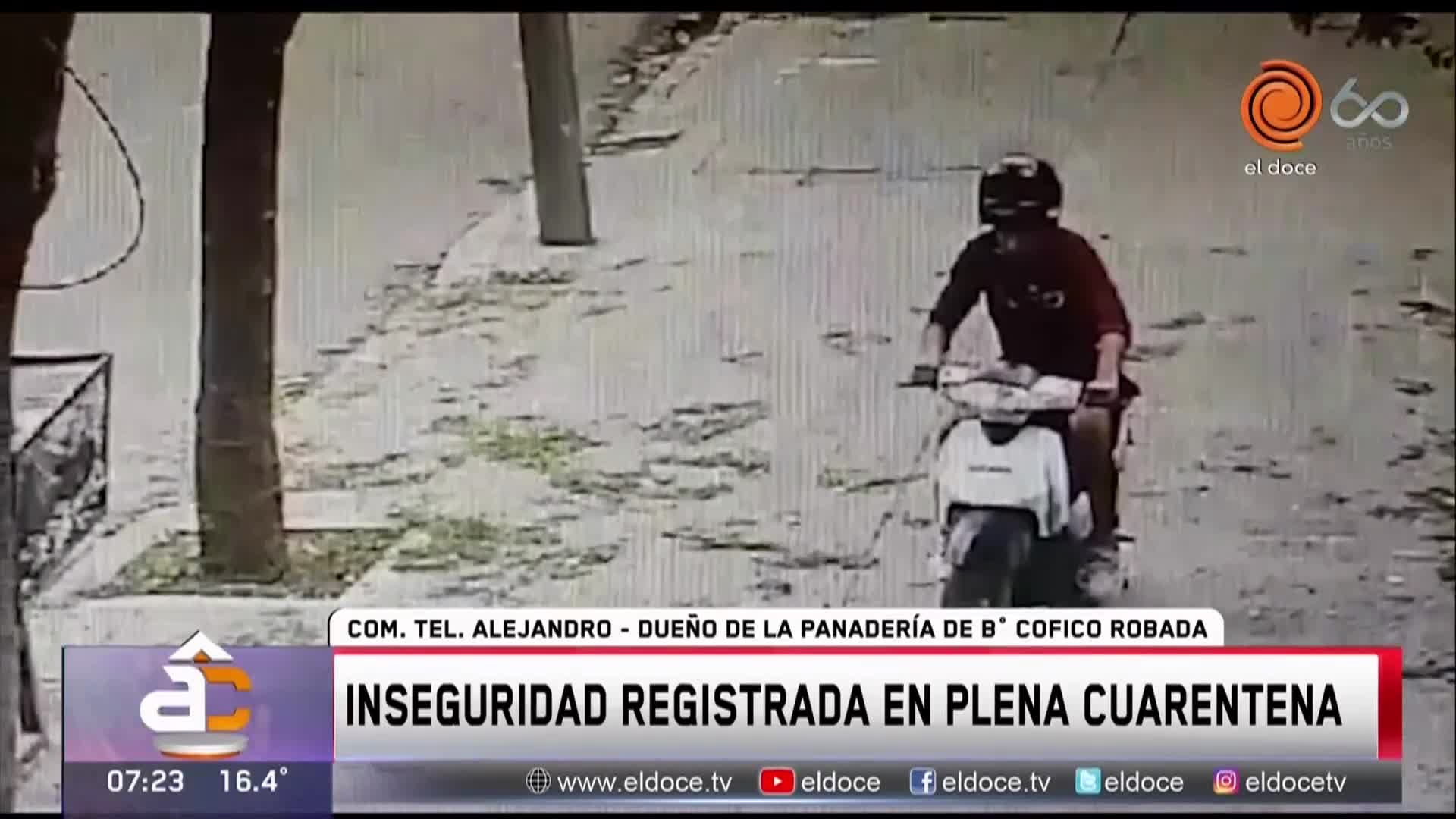 Ladrón sin cuarentena: así robó en una panadería