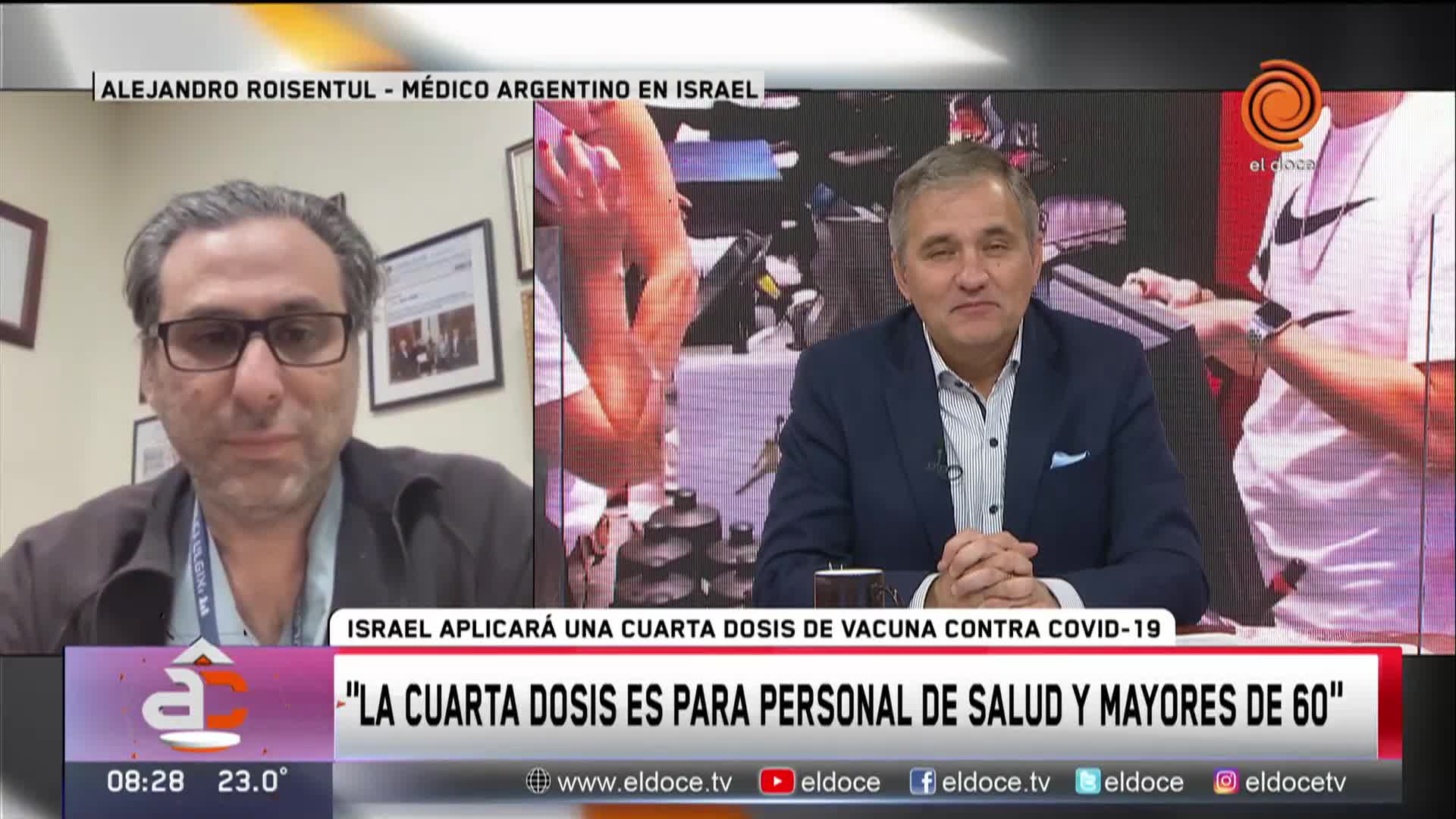 Israel pondrá cuatro dosis: "La mayoría de los enfermos graves no tenían vacunas"