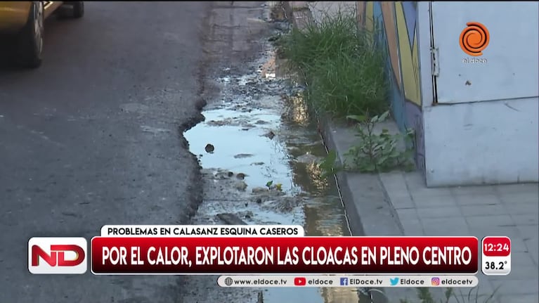 Explotaron las cloacas en pleno centro: un problema de vieja data