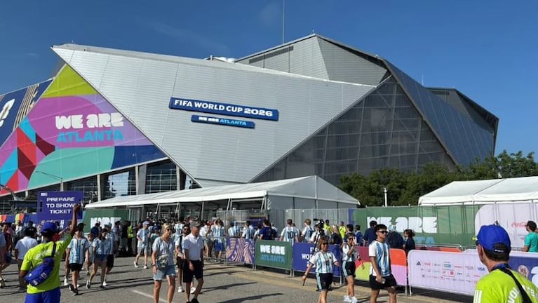 El Doce en el estadio que recibirá la semifinal Argentina-Inglaterra: la reventa y máxima expectativa en Atlanta