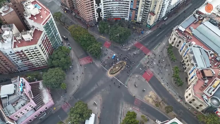 Una marea celeste y blanca: los festejos por la Selección desde el cielo