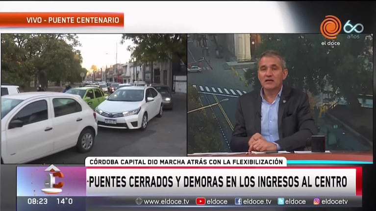 Refuerzan controles en Córdoba: puentes cortados y caos de tránsito
