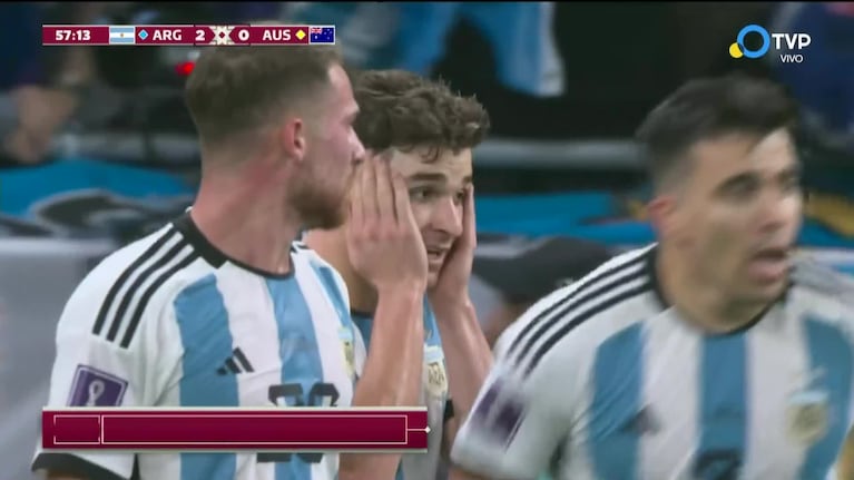 Julián Álvarez puso el 2 a 0 para Argentina