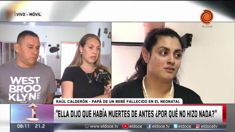 Caso Neonatal: los padres de uno de los bebés muertos cruzaron a Brenda Agüero