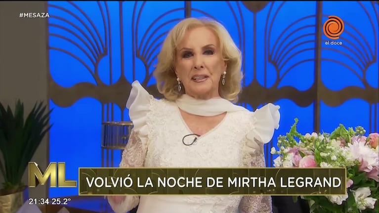 Así fue el regreso de Mirtha Legrand a la televisión