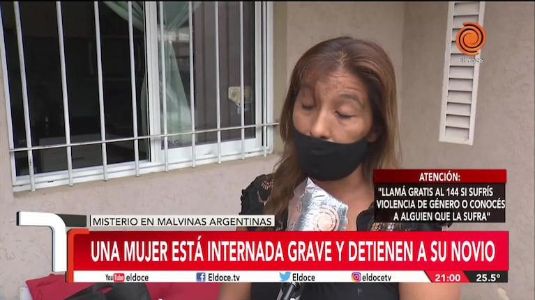 Una joven lucha por su vida: su novio quedó detenido