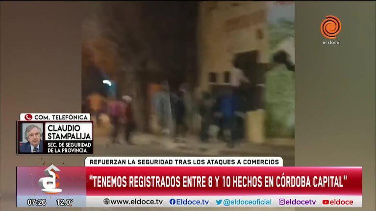20 detenidos por ataques a comercios en la ciudad de Córdoba