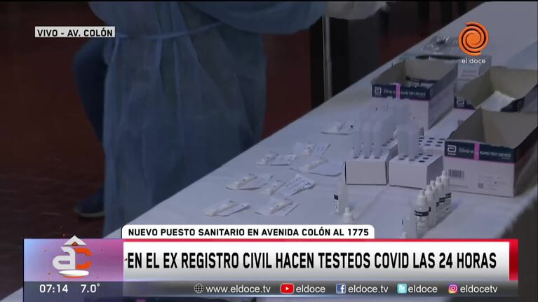 Así funciona el centro de testeos 24 horas en Córdoba