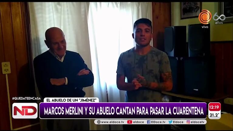 El músico de la Mona y su abuelo conmovieron a las redes