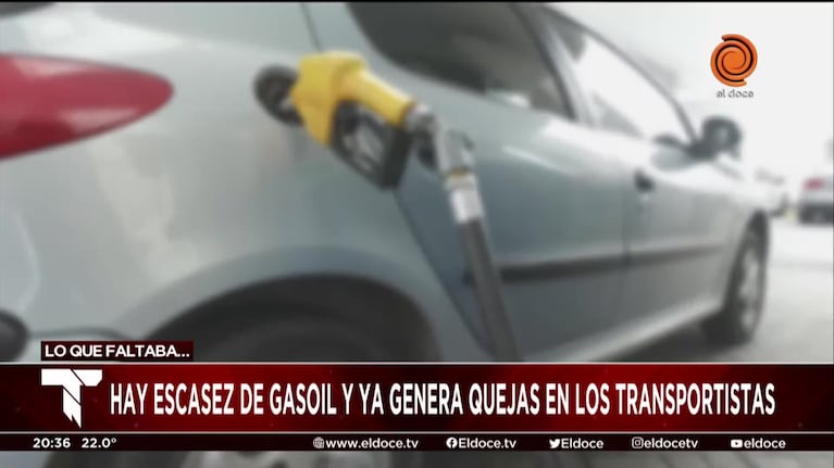 Hay escasez de gasoil y ya genera quejas en los transportistas