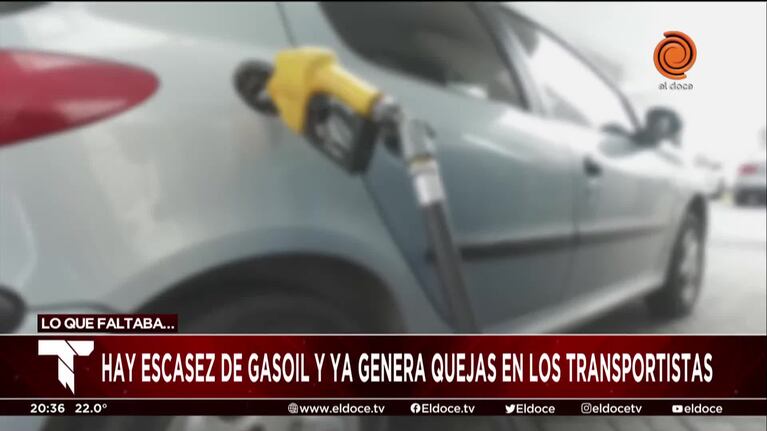Hay escasez de gasoil y ya genera quejas en los transportistas