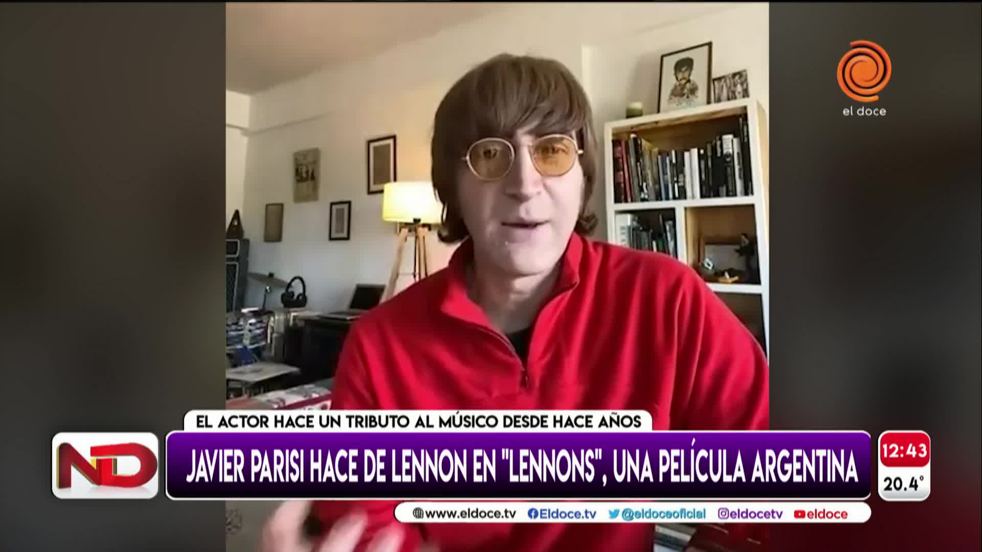 Hace tributos a John Lennon y actuará en la película argentina Lennons 