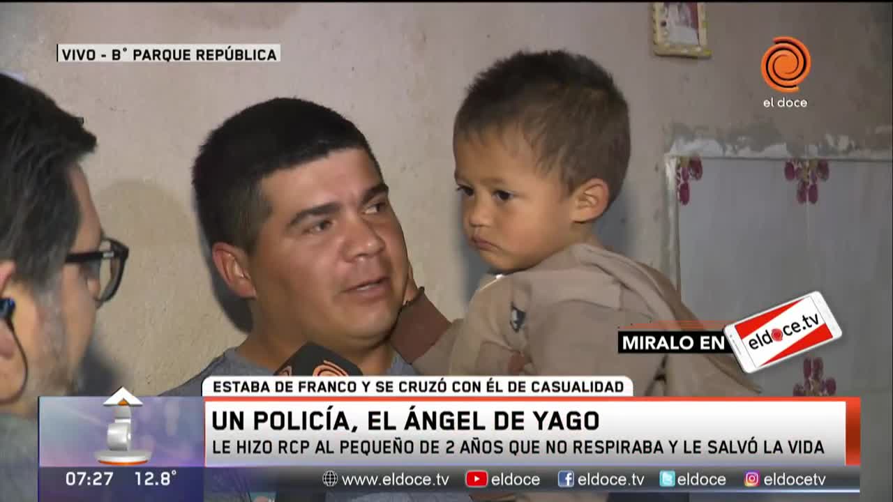 Un policía le salvó la vida a un bebe