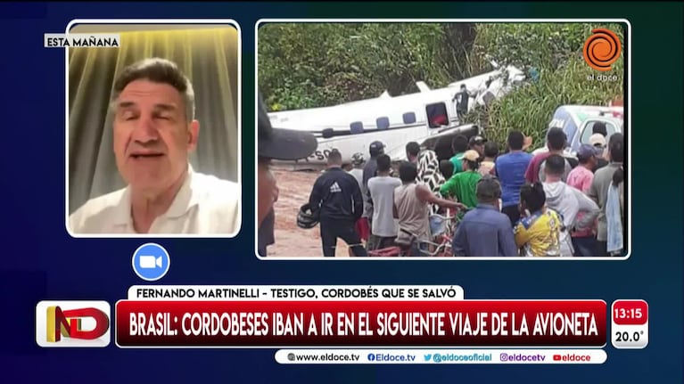 Tragedia aérea en Brasil: cordobeses iban a tomar el siguiente vuelo y fueron testigos