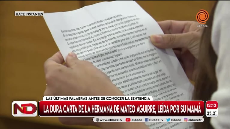 Caso Mateo Aguirre: el papá quebró en llanto y la mamá leyó una carta