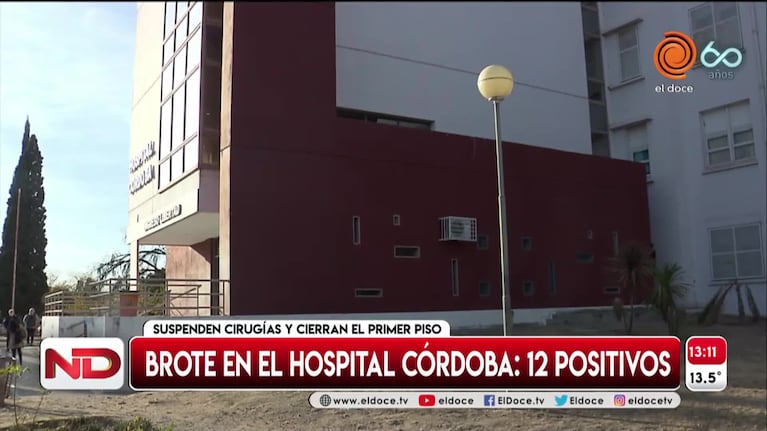 Hospital Córdoba: ya son 12 los casos de coronavirus y la mitad son pacientes