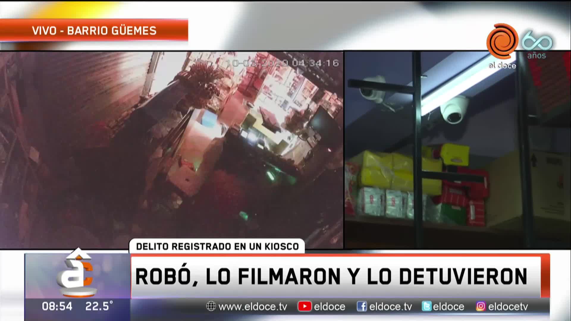 Barrio Güemes: robó, lo filmaron y lo atraparon  