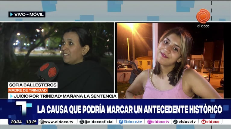 "El dolor no se va": habló la mamá de Trinidad a horas de la sentencia