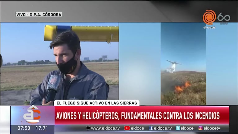 "Los aguateros del aire": el trabajo de los pilotos en los incendios